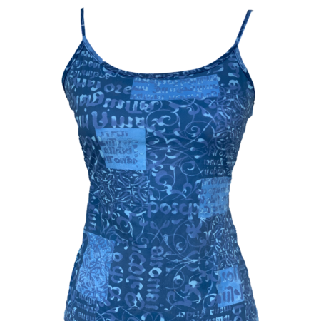 Robe longue bleu à motifs – Image 2