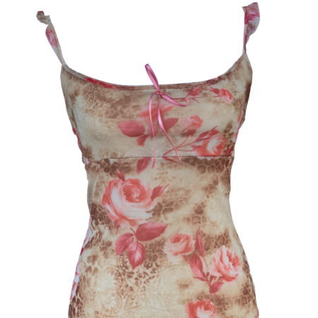 Robe longue motifs roses – Image 2