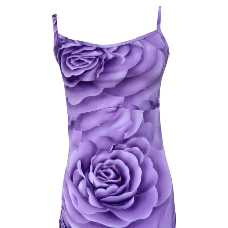 Robe lilas à motifs roses – Image 2