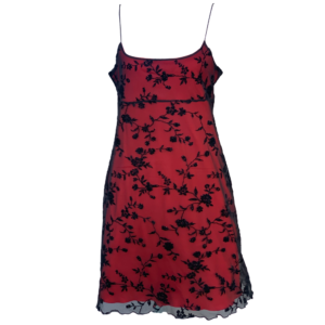 Robe rouge mesh fleurs whimsigoth vintage