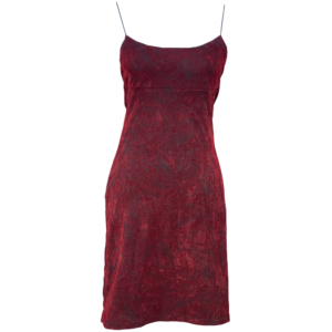 Robe rouge velours à motifs Goth vintage