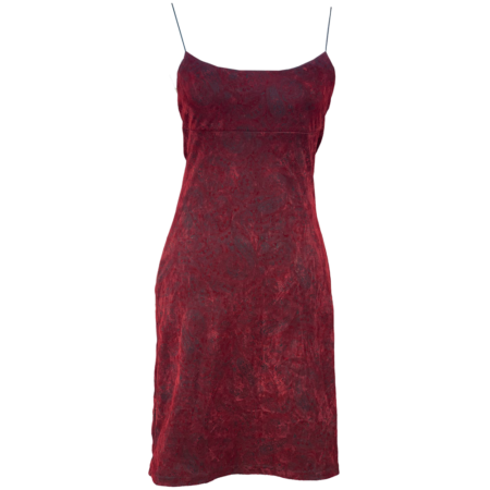 Robe rouge velours à motifs Goth vintage