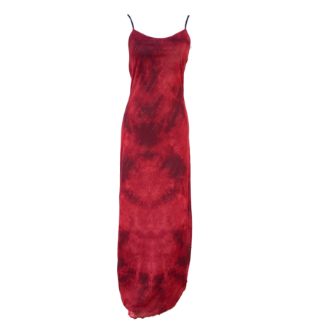 Robe longue rouge pailletée