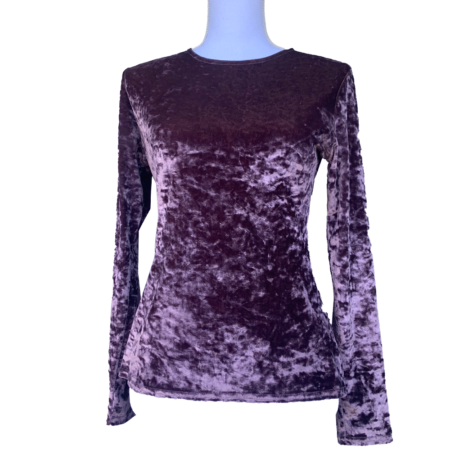 Top en velours violet vintage